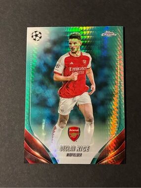 2023-24 Topps Chrome UEFA Club Competitions - #6 Declan Rice - Aqua Card